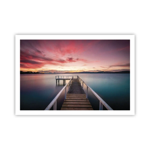 Poster - De zachte vlam van de avond - 91x61 cm