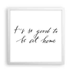 Poster in een witte lijst - De hele waarheid - 40x40 cm