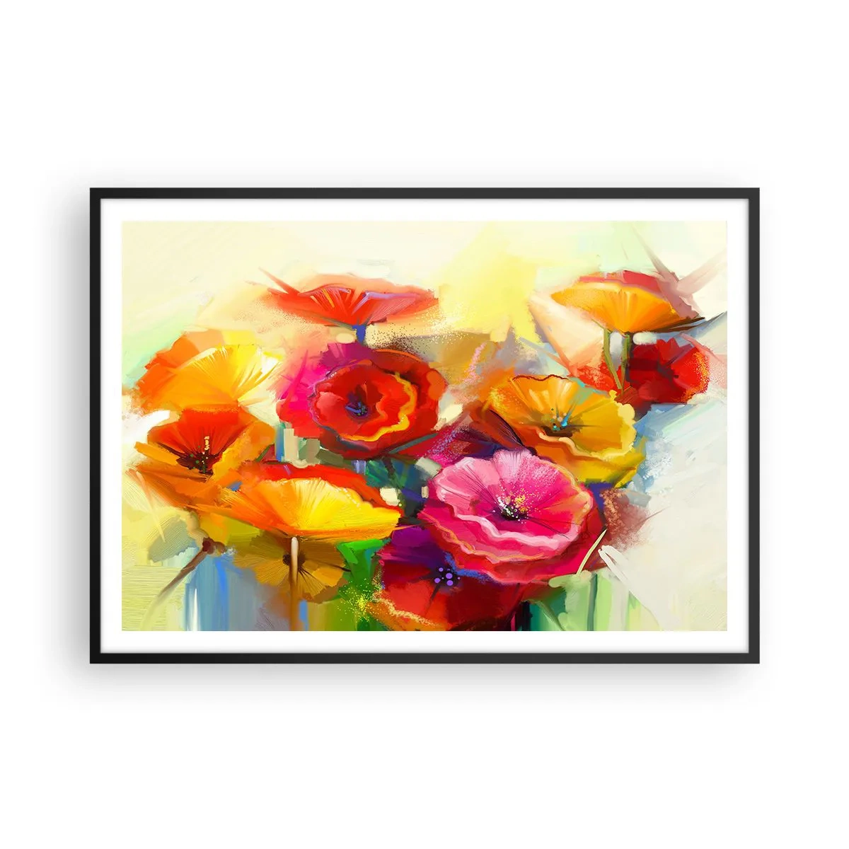 Poster in een zwarte lijst - Niet alleen rood - 100x70 cm