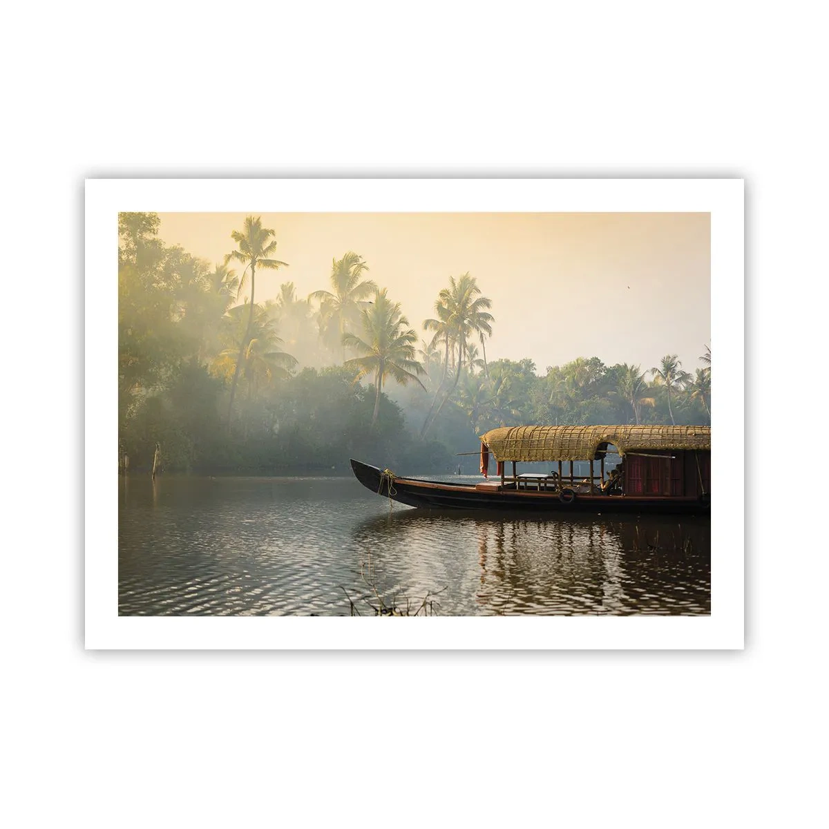 Poster - Huis aan de rivier - 70x50 cm