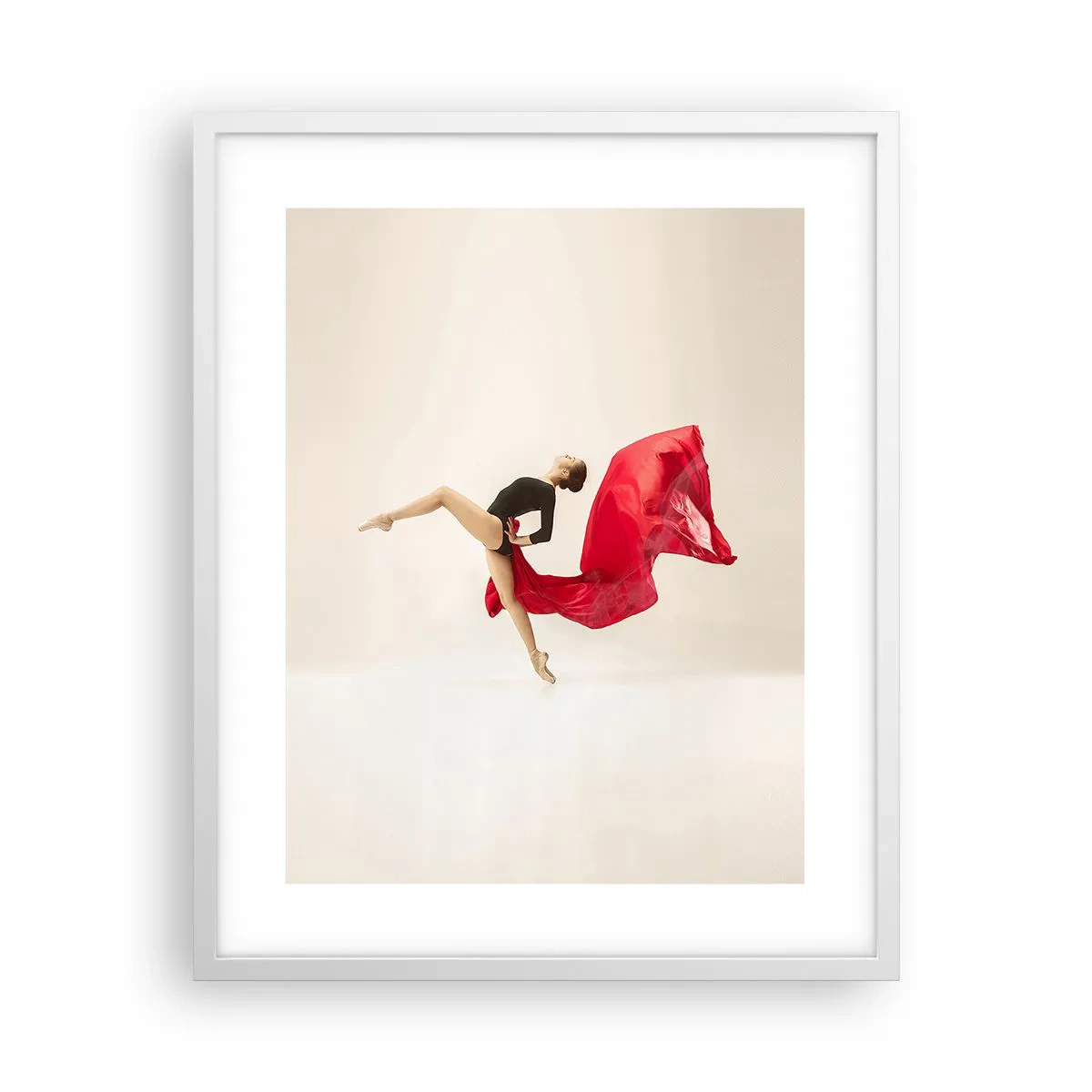 Poster in een witte lijst - rood en zwart - 40x50 cm