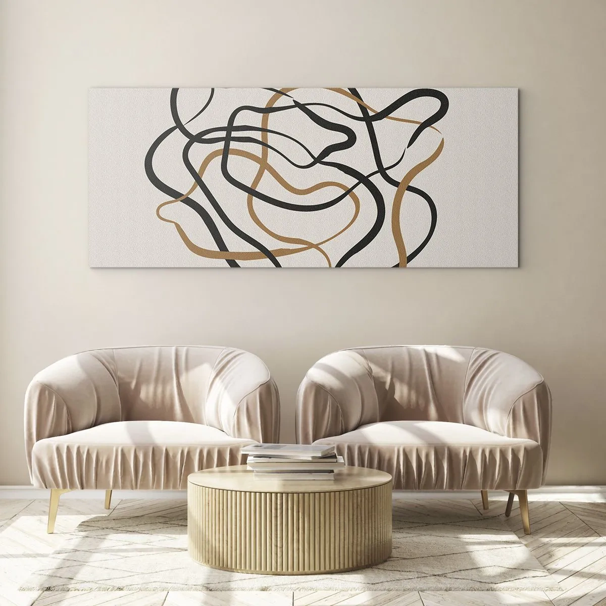 Schilderen op glas - Alles ging mis - 120x50 cm