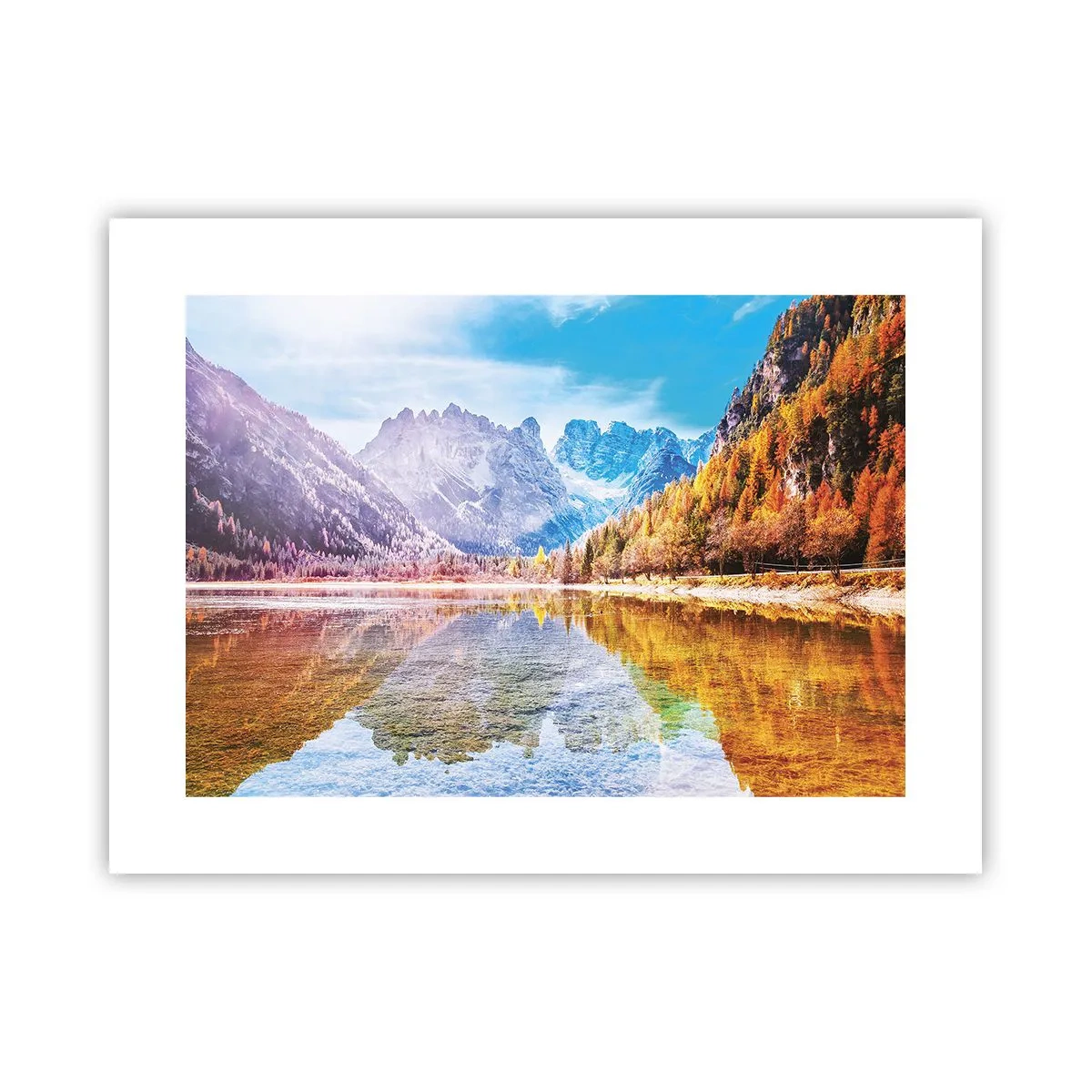 Poster - En het is al herfst in de bergen - 40x30 cm