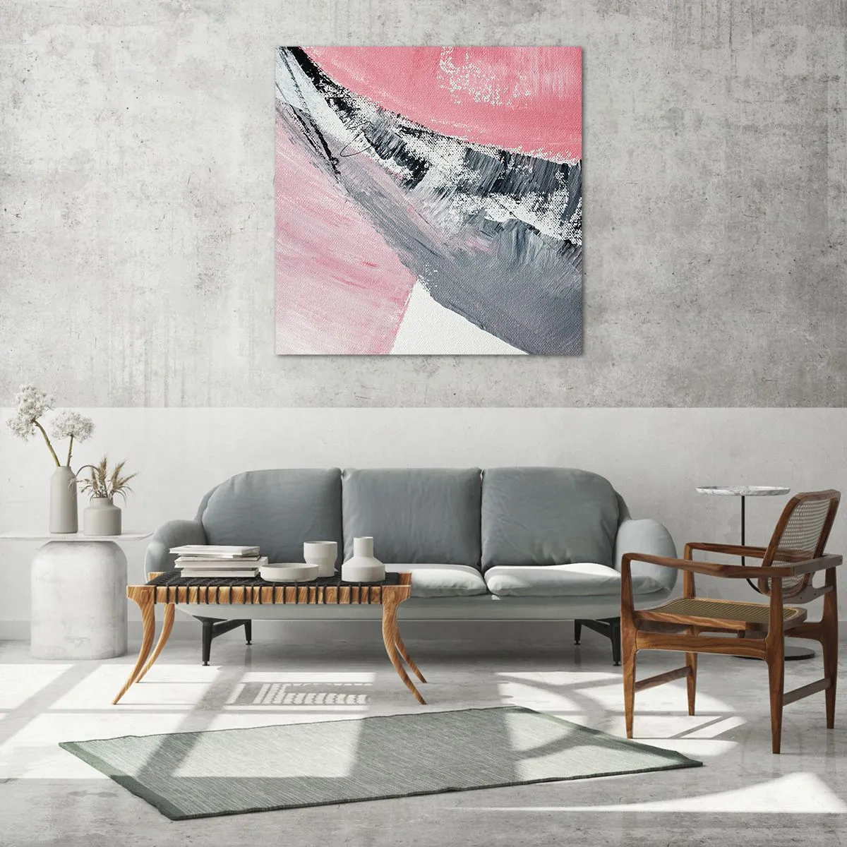 Schilderen op glas - Bijpassende compositie - 70x70 cm
