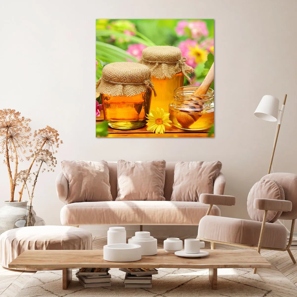 Schilderen op canvas - Zoet en bloemig - 40x40 cm