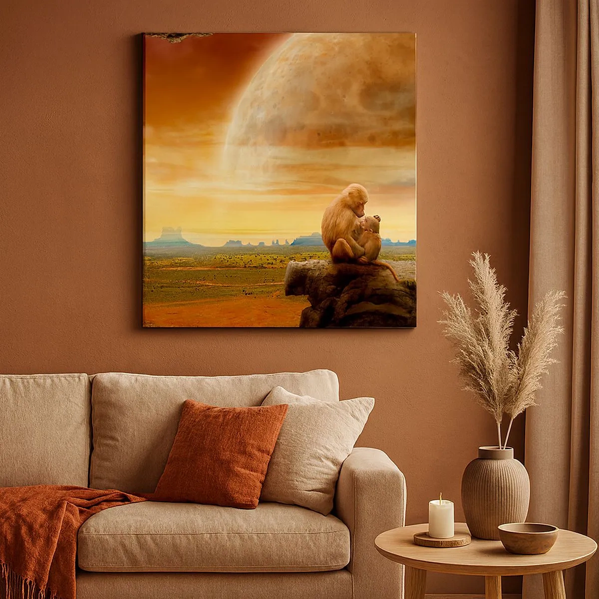 Schilderen op canvas - De liefde is overal hetzelfde - 30x30 cm