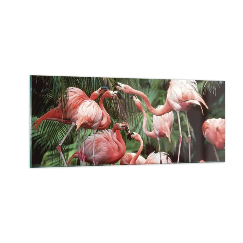 Schilderen op glas - Middag roddels - 100x40 cm