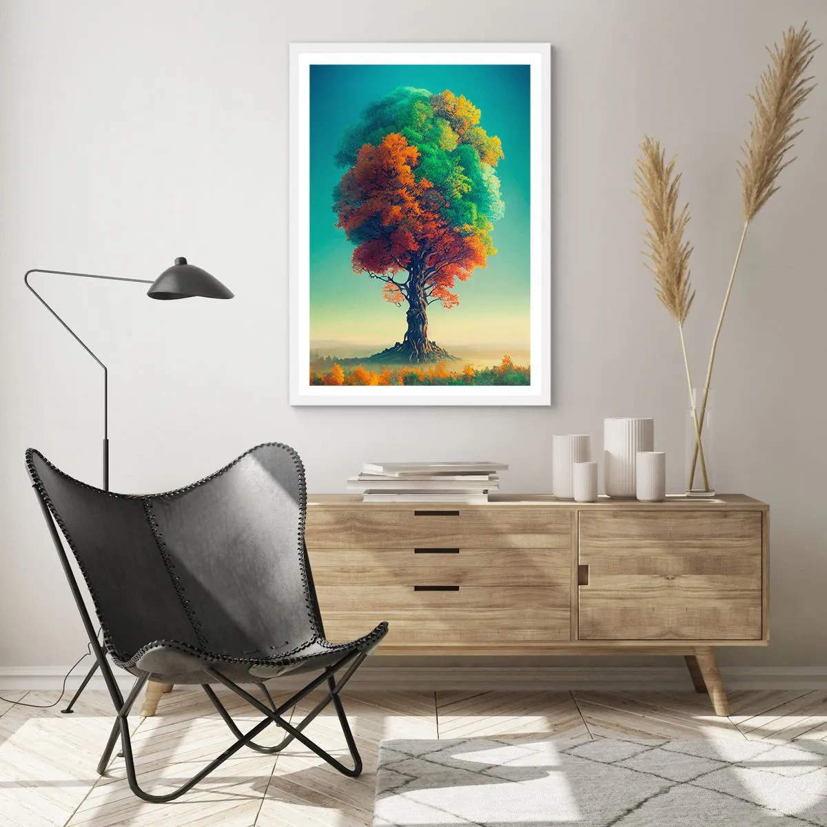Poster in een witte lijst - Eik – de vader van de natuur - 30x40 cm