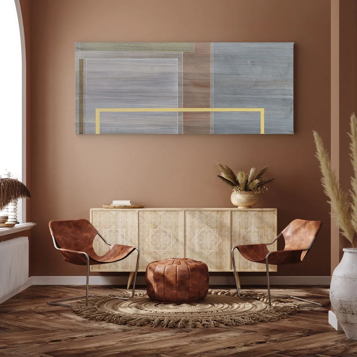 Schilderen op canvas - Eenvoudig en rustig - 100x40 cm