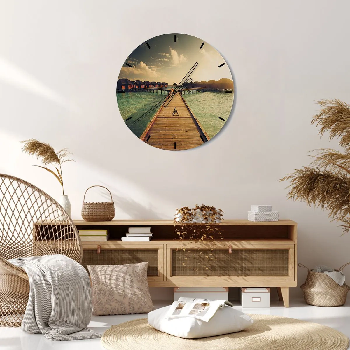 Wandklok - Klok - Een warme uitnodiging - 30x30 cm