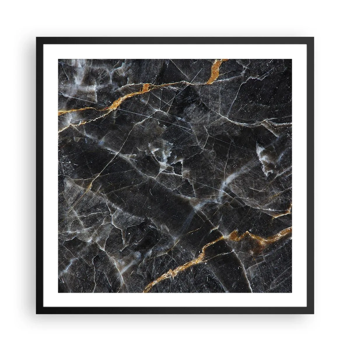 Poster in een zwarte lijst - Het innerlijke leven van de steen - 60x60 cm
