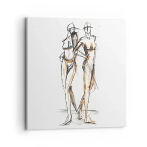 Schilderen op canvas - Een studie van genade - 70x70 cm