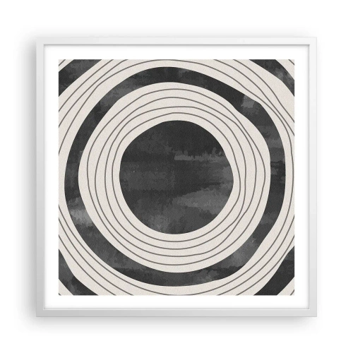 Poster in een witte lijst - Precies op het punt - 60x60 cm