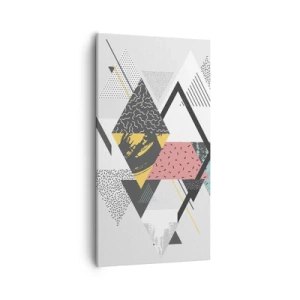 Schilderen op canvas - Variatie op driehoek en ruit - 55x100 cm