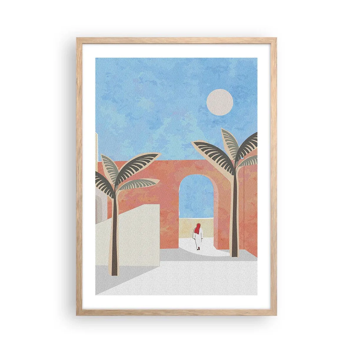 Een poster in een licht eiken lijst - Arabische dag - 50x70 cm