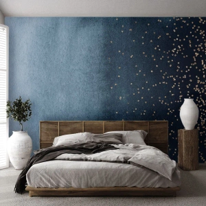 Fotobehang Premium Sand - Samenstelling - blauwe fasen - Abstractie, Deel, Ontwerp - 500x350 cm