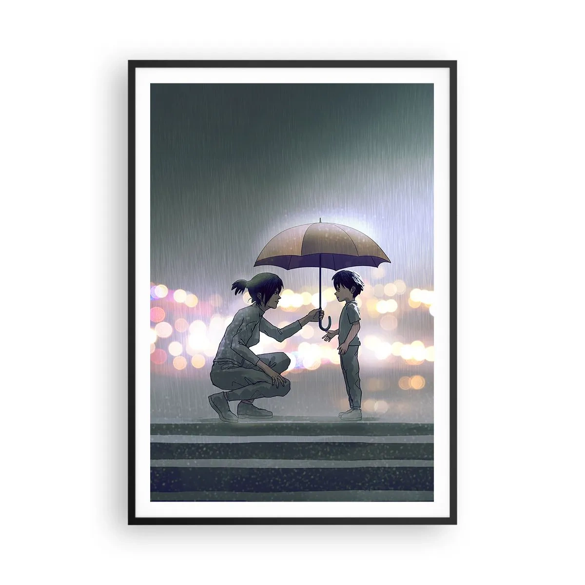 Poster in een zwarte lijst - En het is goed nu - 70x100 cm