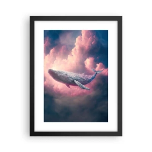 Poster in een zwarte lijst - Wrijf over je ogen - 30x40 cm