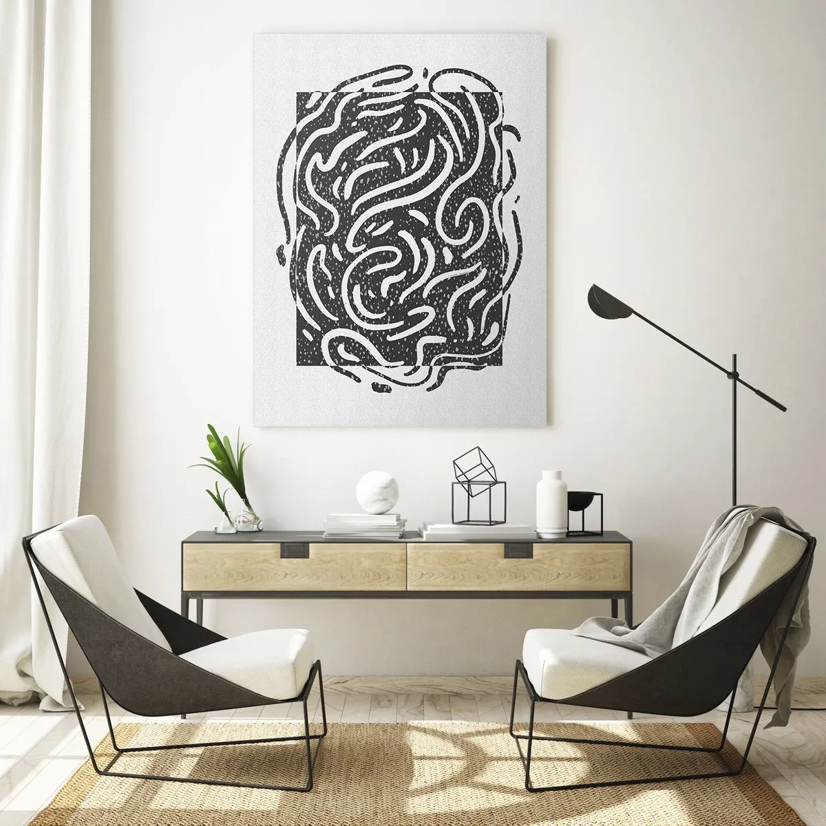 Schilderen op glas - Abstractie: vreugdedans - 80x120 cm