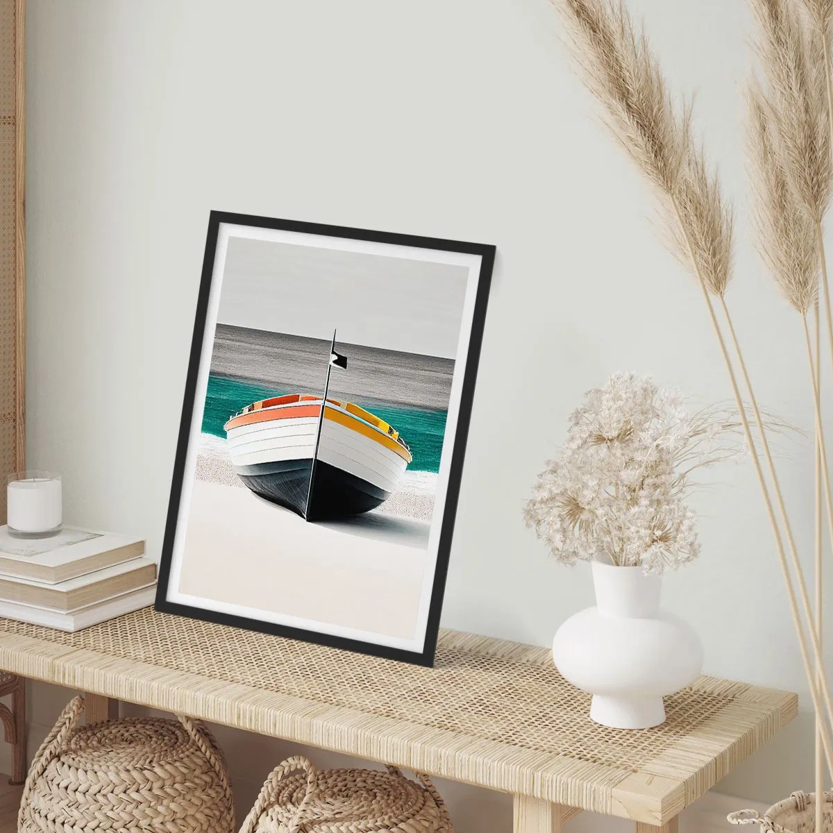 Poster in een zwarte lijst - Op zijn plaats - 61x91 cm