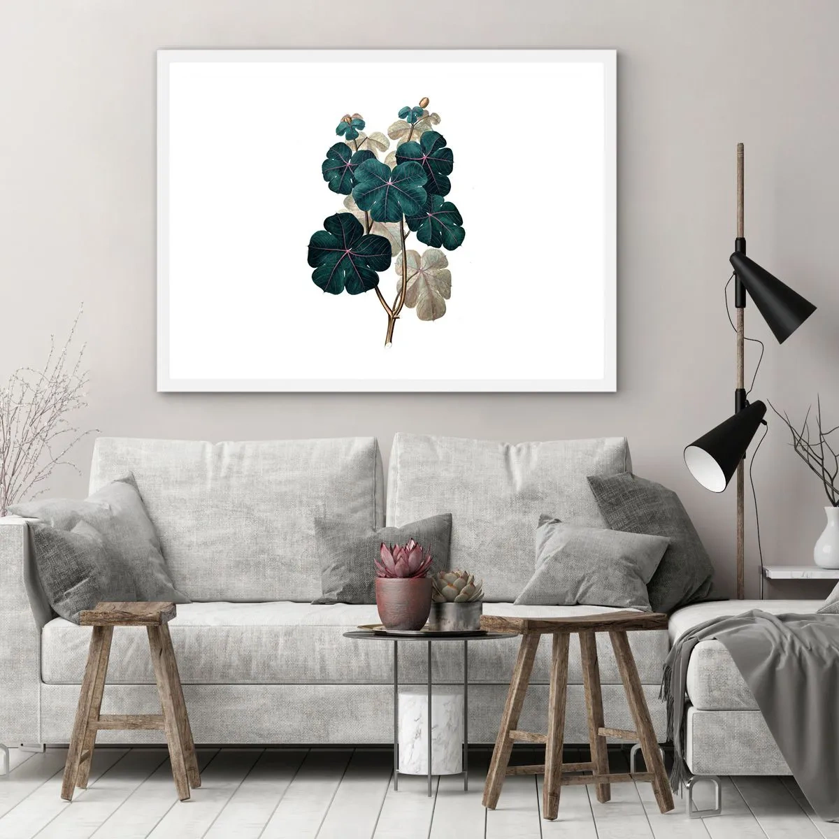 Poster in een witte lijst - Uit het oude herbarium - 70x50 cm