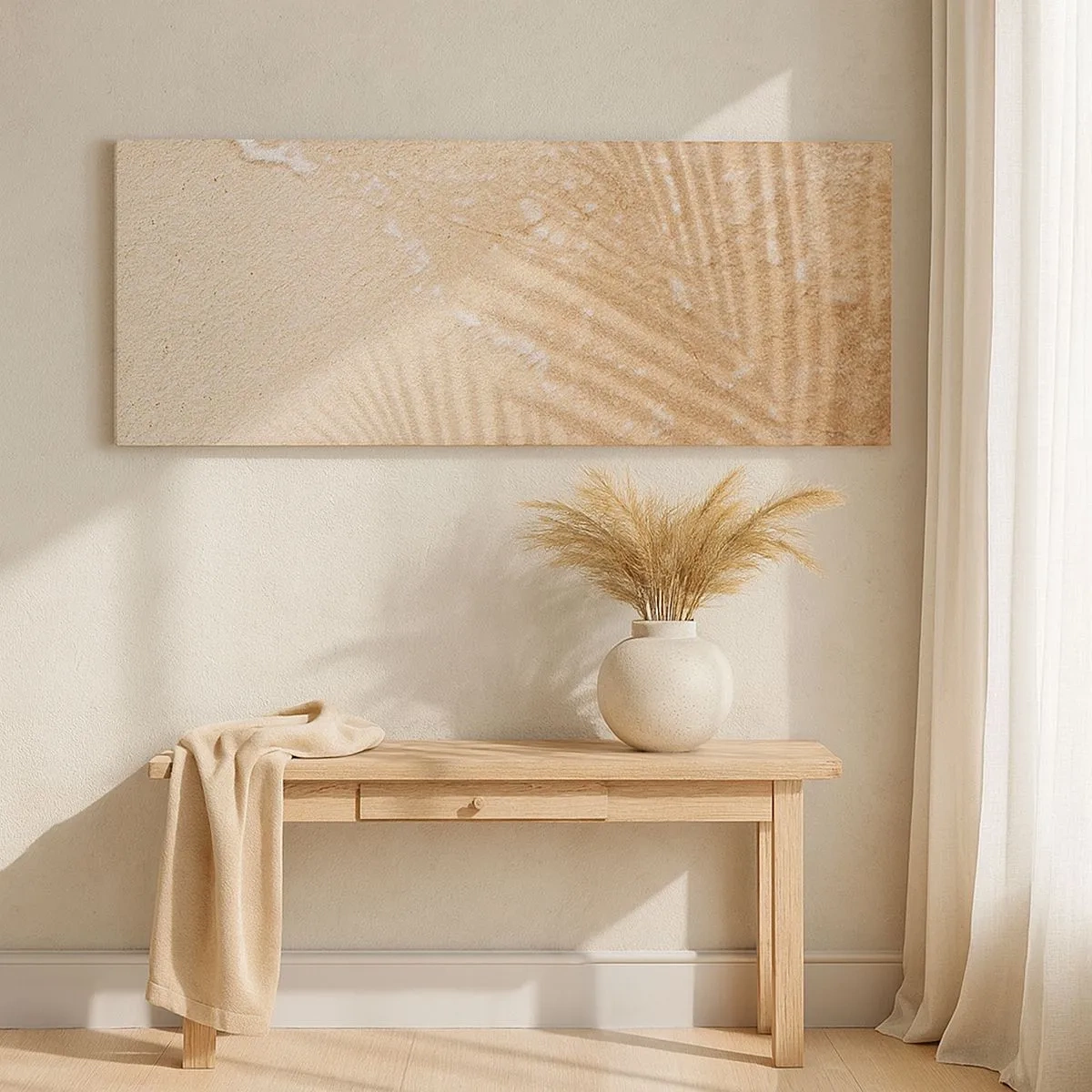 Schilderen op canvas - De schaduw van een hete zomer - 100x40 cm