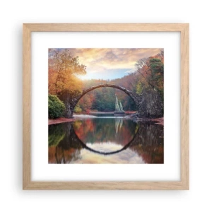 Een poster in een licht eiken lijst - Aan de andere kant van de spiegel - 30x30 cm