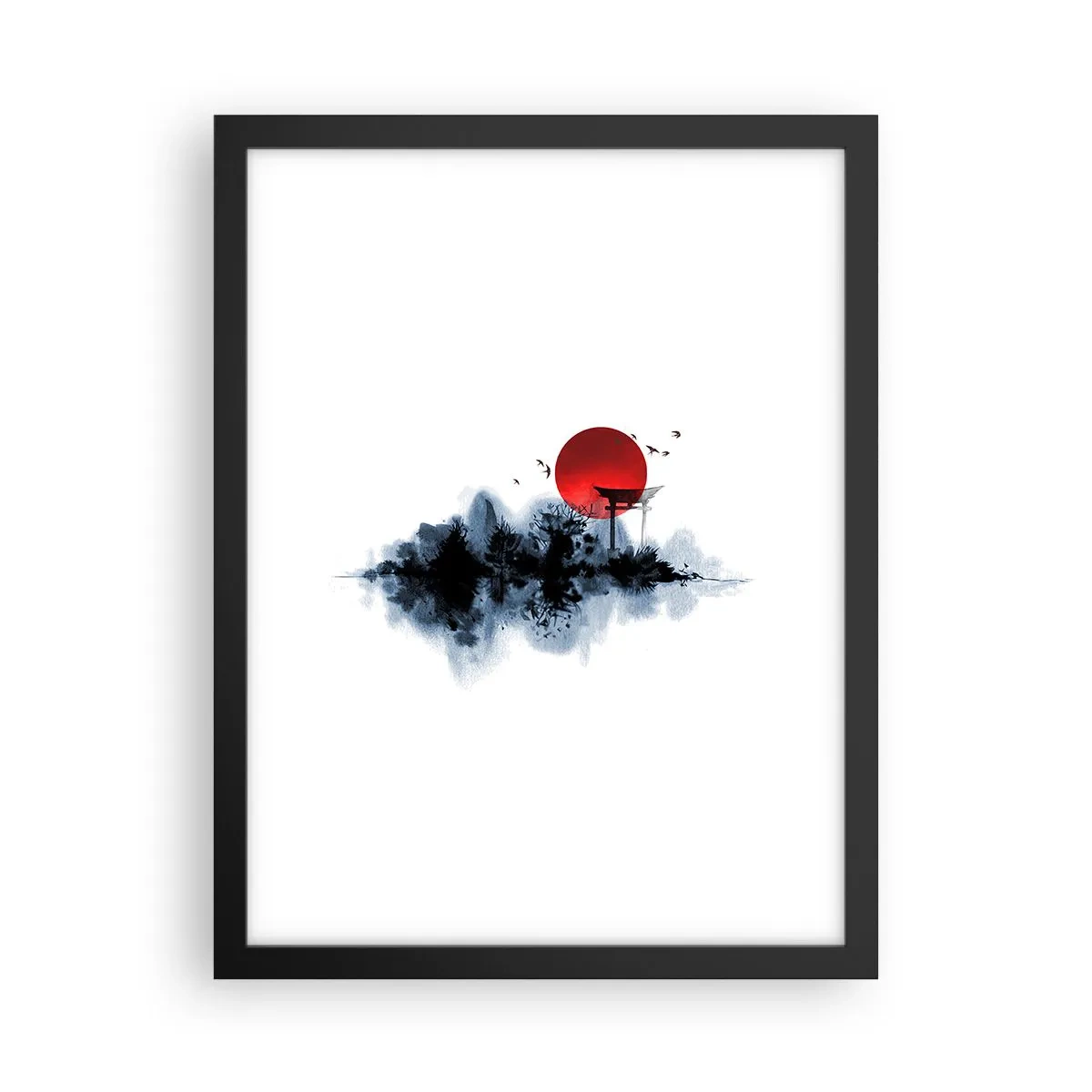 Poster in een zwarte lijst - Japanse weergave - 30x40 cm