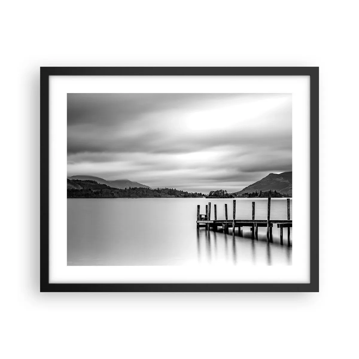 Poster in een zwarte lijst - Zachtheid en kracht - 50x40 cm