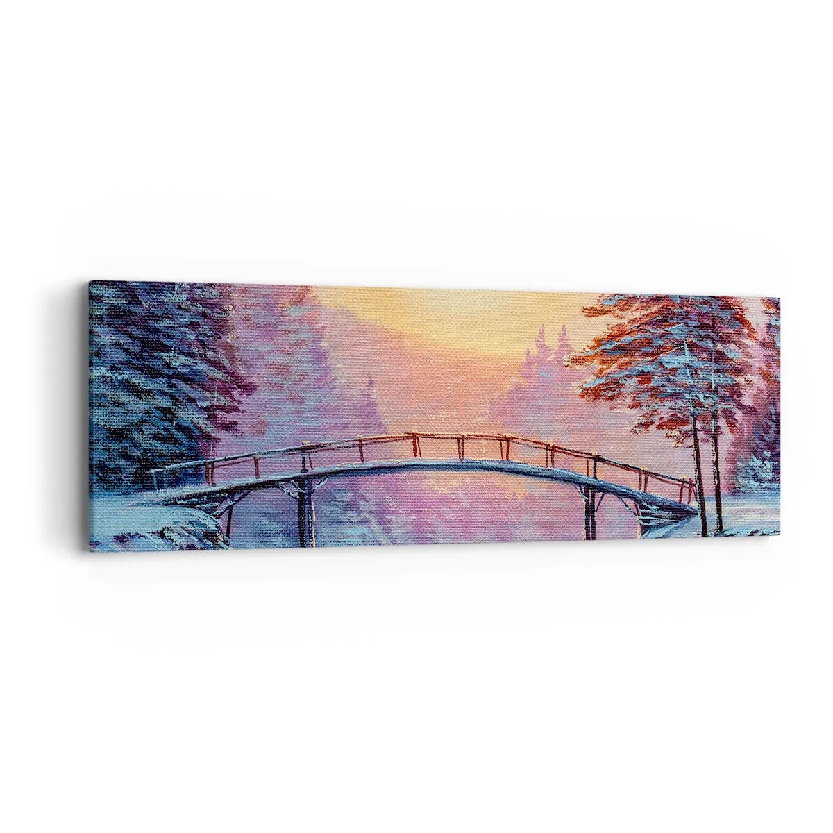 Schilderen op canvas - Vier seizoenen - winter - 90x30 cm