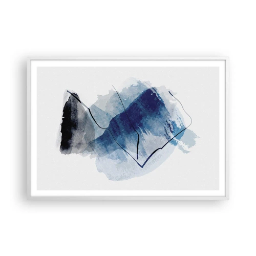 Poster in een witte lijst - Ijsberg - 100x70 cm