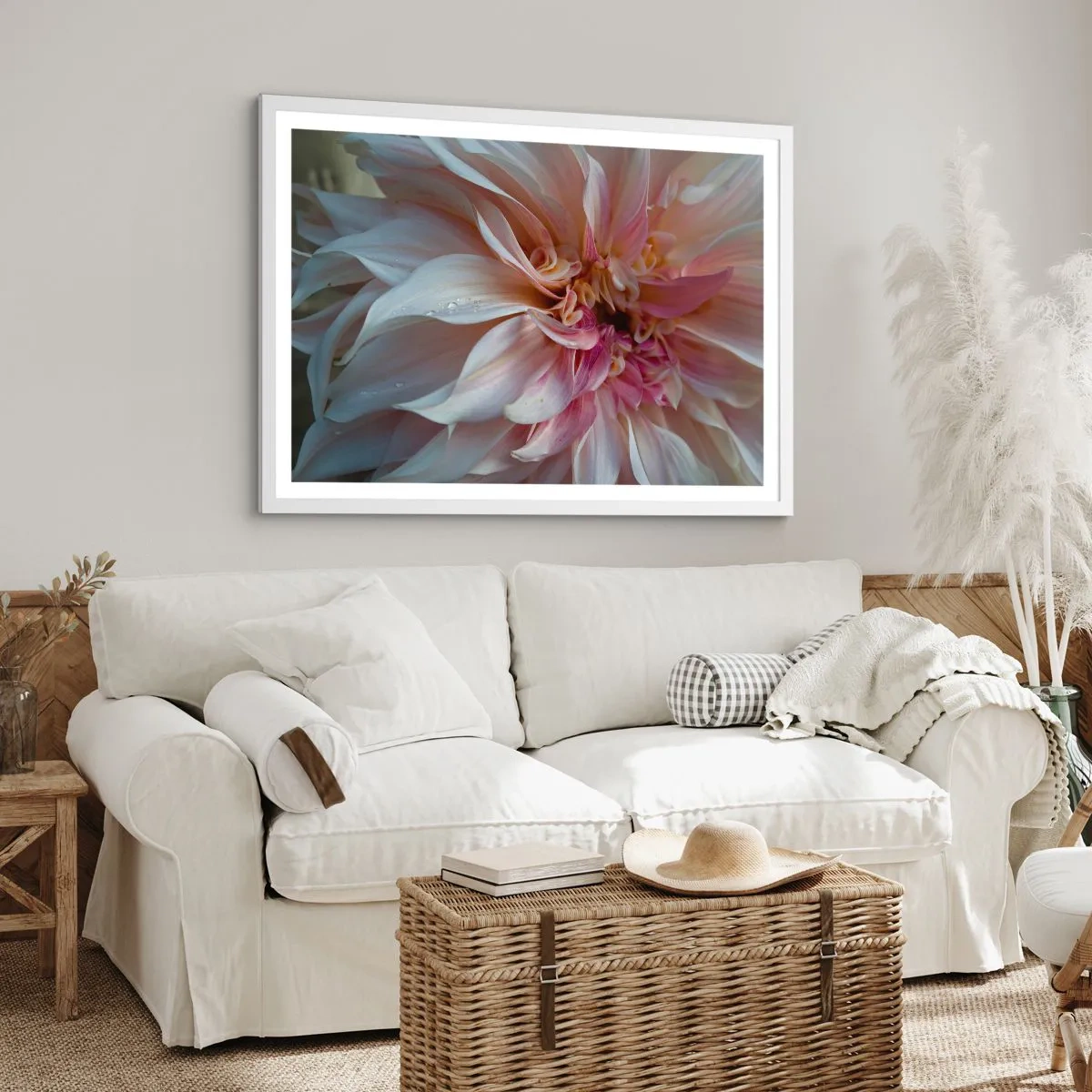 Poster in een witte lijst - Bloeiende frisheid - 70x50 cm