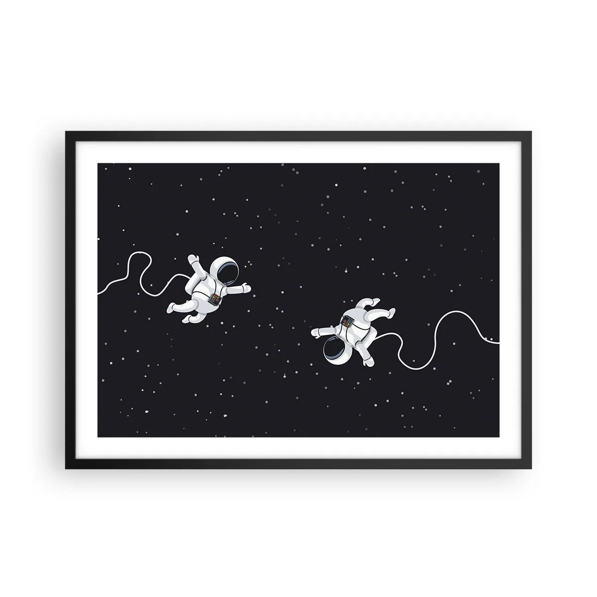 Poster in een zwarte lijst - Kosmische dans - 70x50 cm