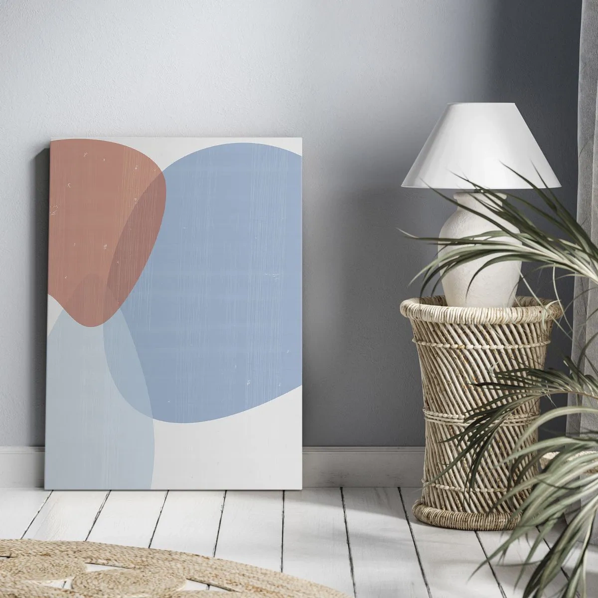 Schilderen op canvas - Pastelkleurige relaties - 45x80 cm