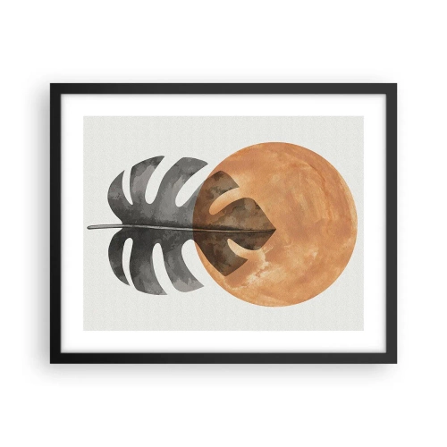 Poster in een zwarte lijst - Altijd de zon - 50x40 cm