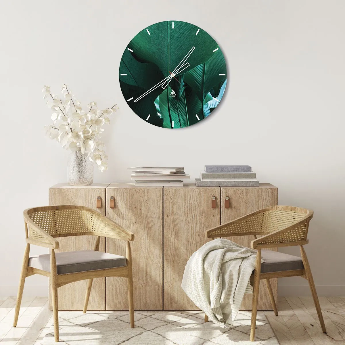 Wandklok - Klok - Naar het licht gekeerd - 40x40 cm