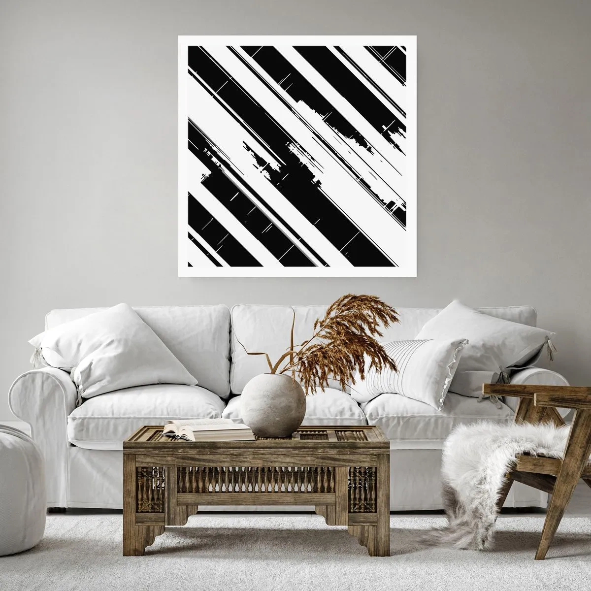 Poster - Een intense en dynamische compositie - 60x60 cm