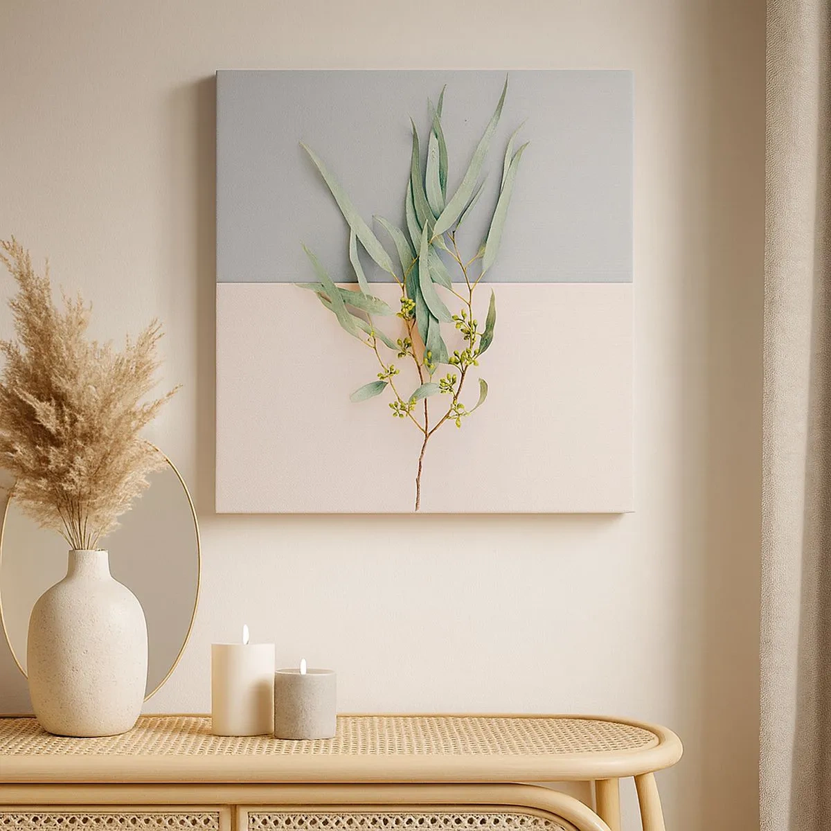 Schilderen op canvas - Subtiliteit in pastelkleuren - 30x30 cm