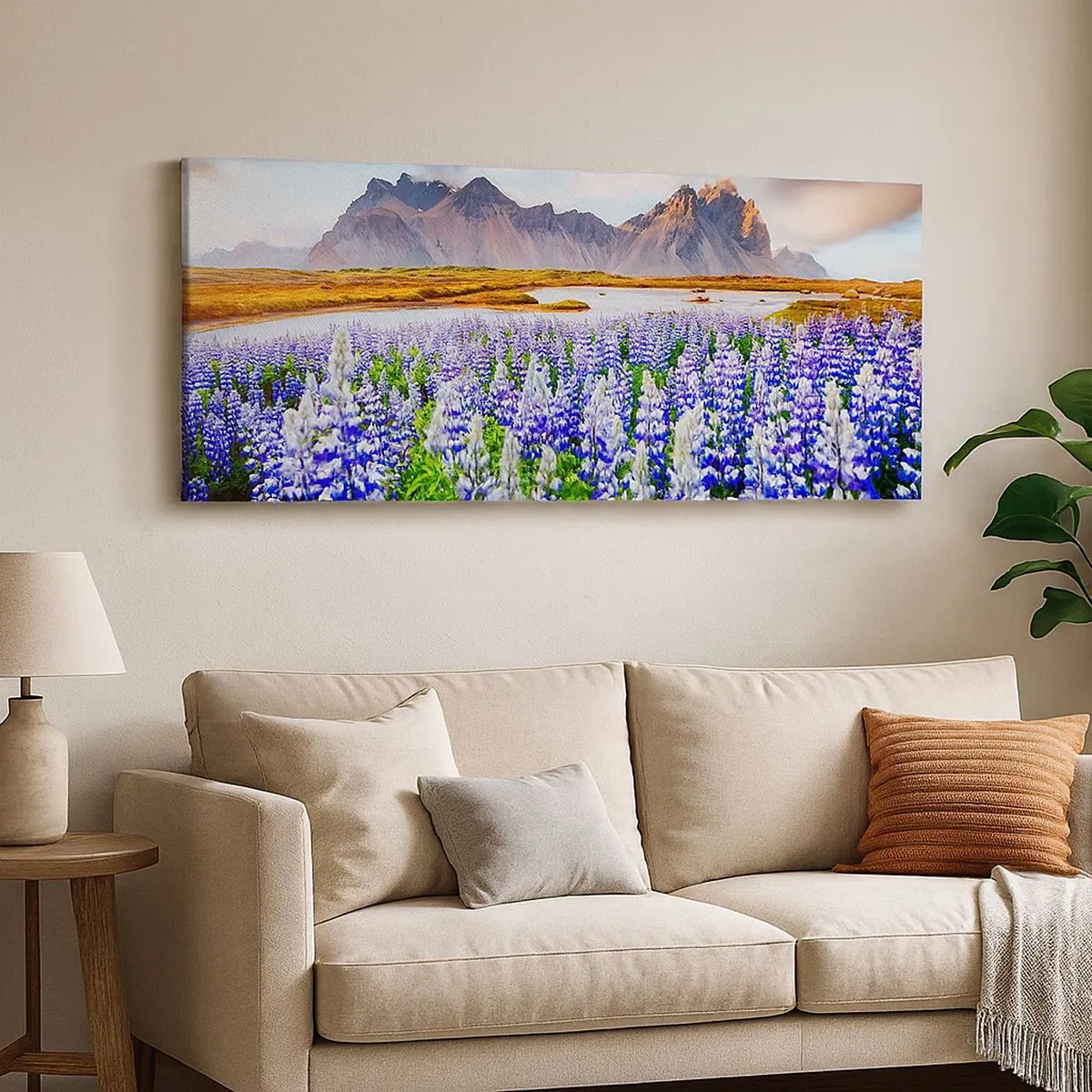 Schilderen op canvas - Kracht en soberheid naast zachtheid - 100x40 cm