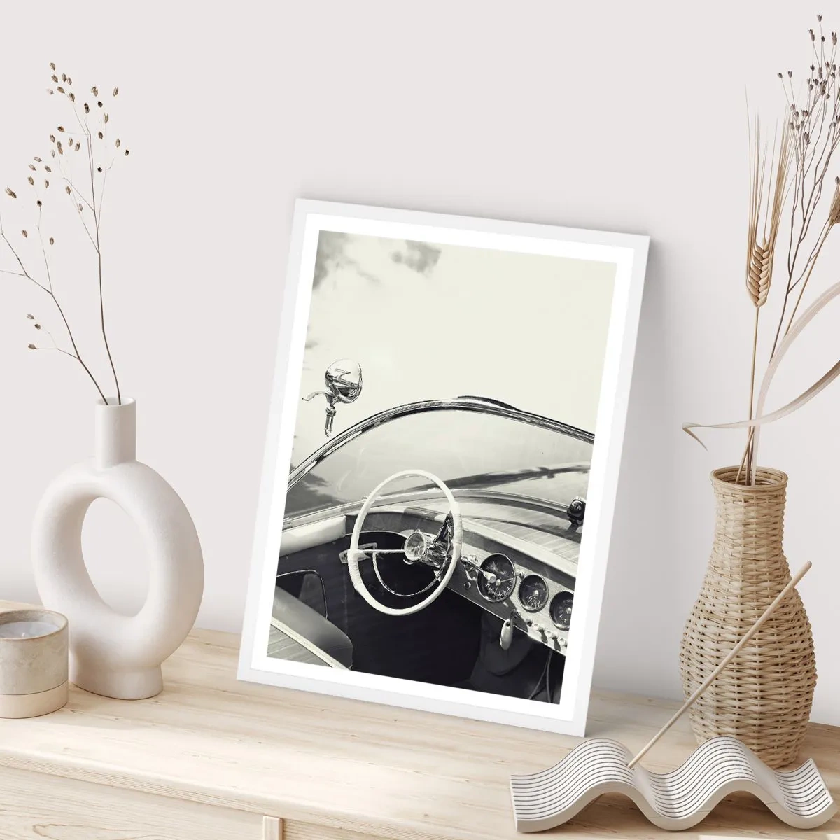 Poster in een witte lijst - Weer voor de rijken - 61x91 cm