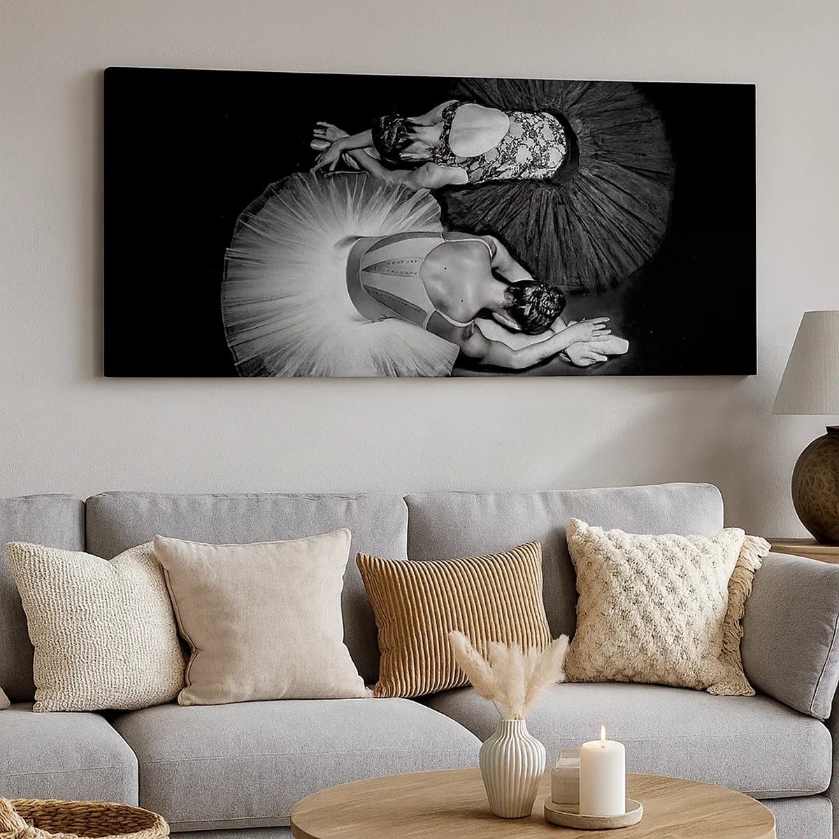 Schilderen op canvas - Jin en Jang - perfecte balans - 30x30 cm