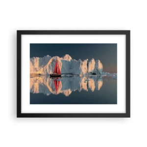 Poster in een zwarte lijst - Aan de rand van de wereld - 40x30 cm