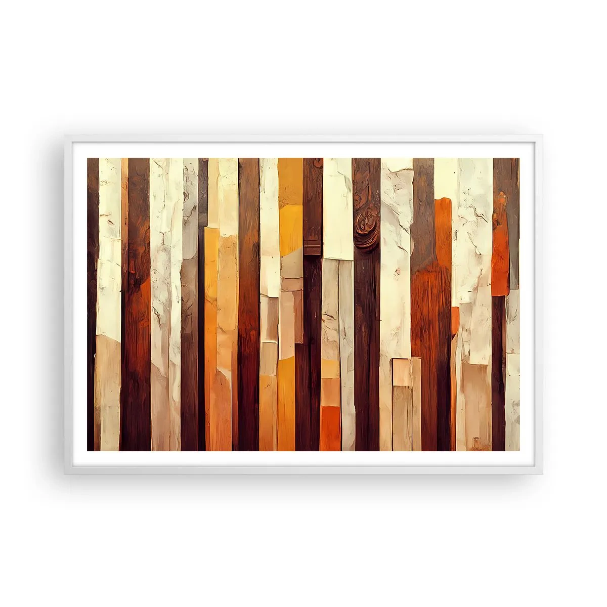 Poster in een witte lijst - Anthem van de bosbomen - 100x70 cm