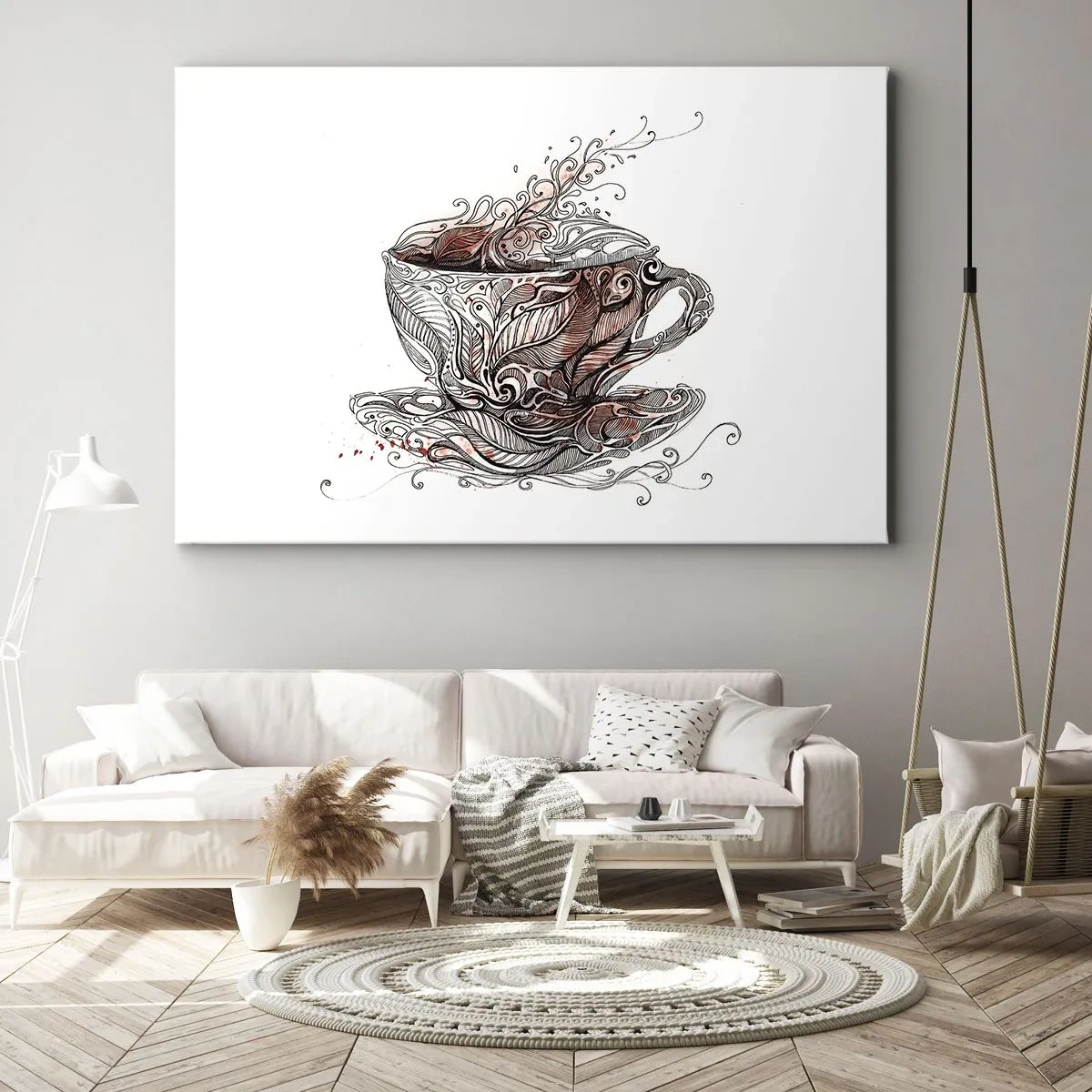 Schilderen op canvas - Thee voor alles - 100x70 cm