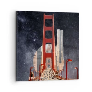 Schilderen op canvas - Altijd in het centrum - 70x70 cm