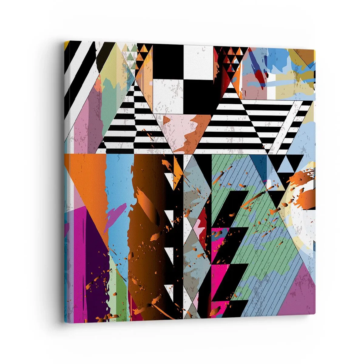 Schilderen op canvas - Geometrisch en organisch - 30x30 cm