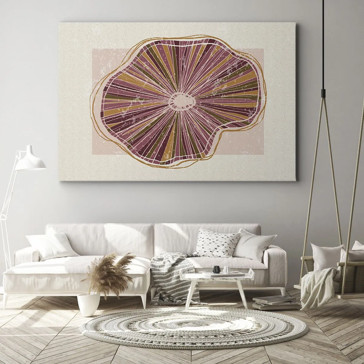 Schilderen op canvas - Stralende abstractie - 120x80 cm