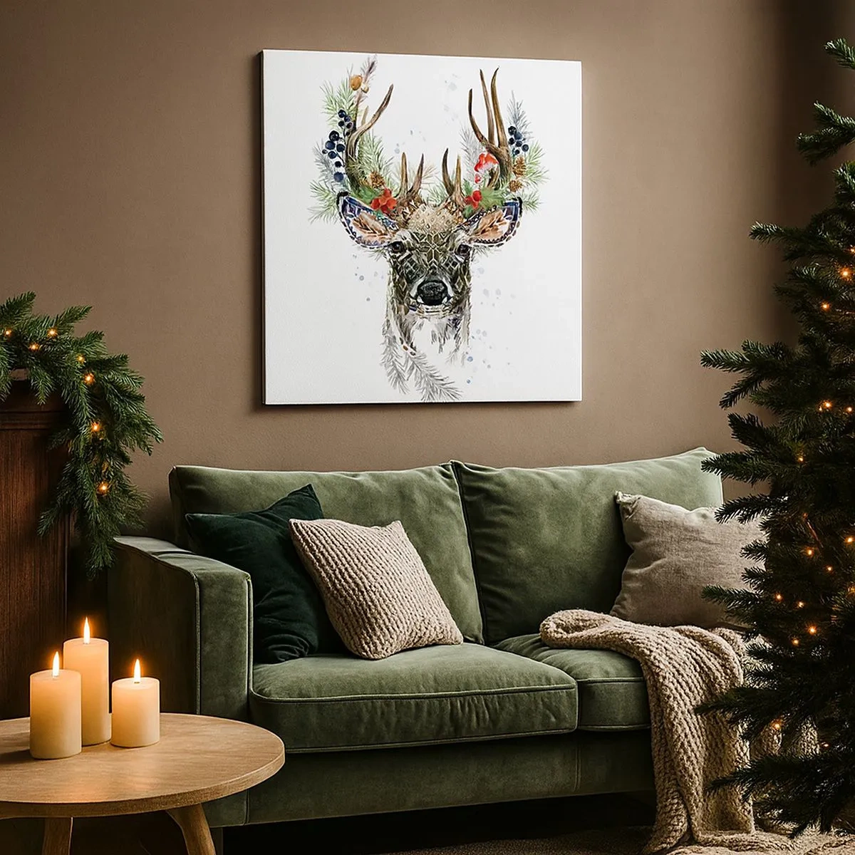 Schilderen op canvas - In een feestelijk gewaad - 30x30 cm