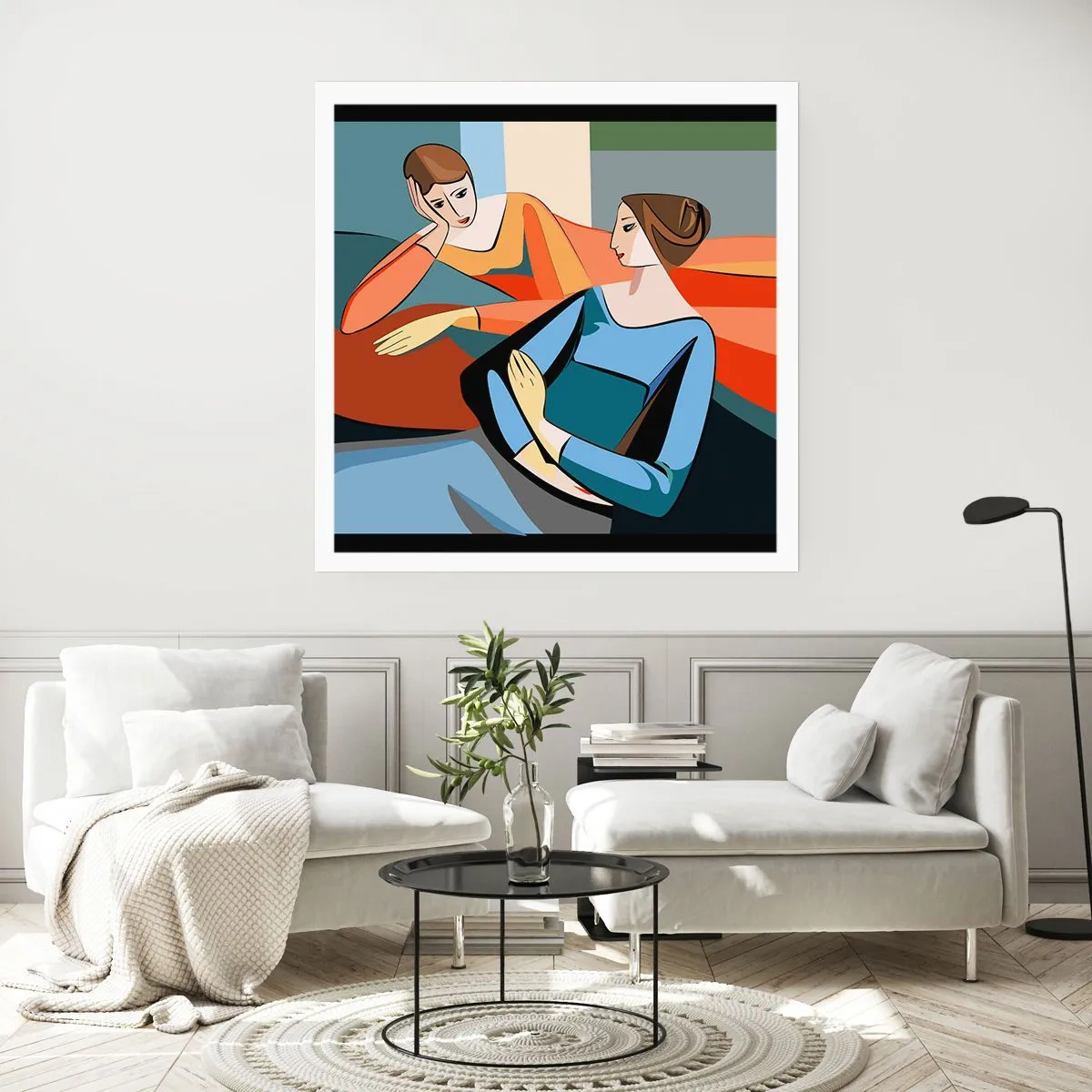 Poster - Een moment van vertrouwen - 50x50 cm