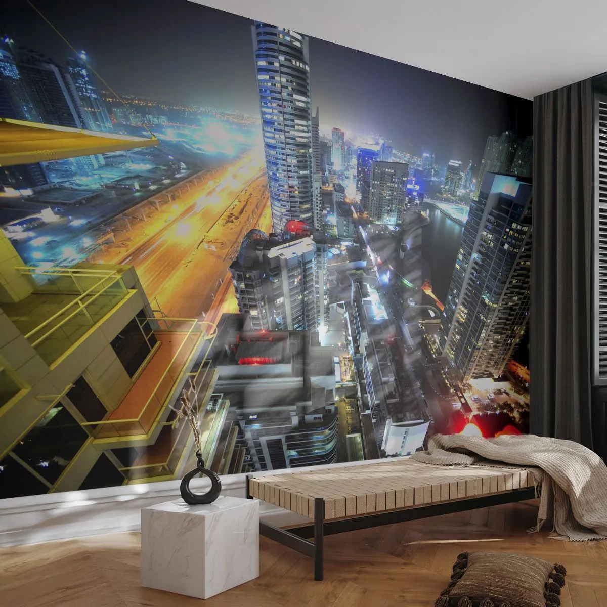 Zelfklevend Fotobehang Deluxe Sticker - Een wonder in de woestijn - Stad, Dubai, Architectuur - 250x175 cm